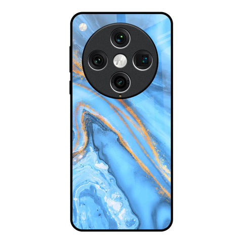 Vibrant Blue Marble Glossy Case for Oppo Find x8 Pro