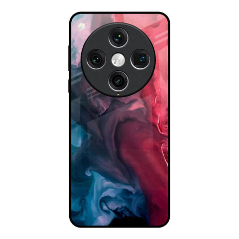 Blue & Red Smoke Glossy Case for Oppo Find x8 Pro
