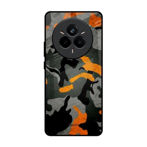 Camouflage Orange Glossy Case For Realme 14 Pro 5G