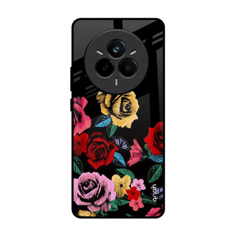 Floral Decorative Glossy Case For Realme 14 Pro 5G