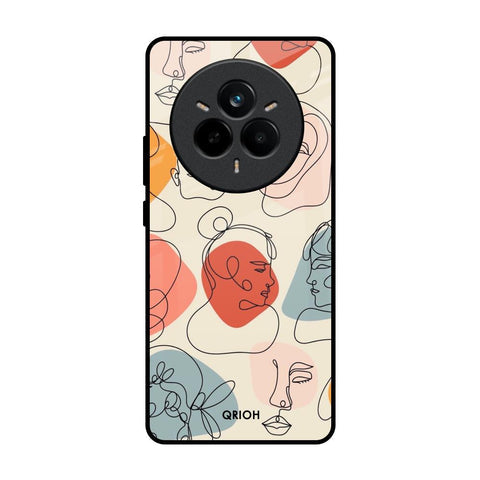 Abstract Faces Glossy Case for Realme 14 Pro 5G