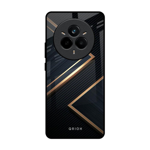 Sleek Golden & Navy Glossy Case for Realme 14 Pro 5G
