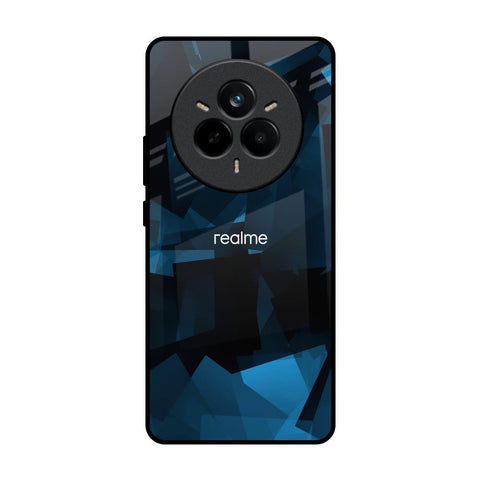 Polygonal Blue Box Glossy Case For Realme 14 Pro 5G