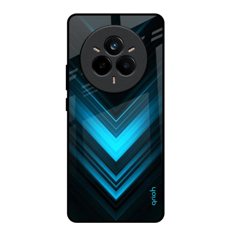 Vertical Blue Arrow Glossy Case For Realme 14 Pro Plus 5G