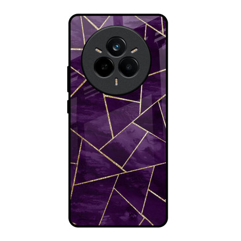 Geometric Purple Glossy Case For Realme 14 Pro Plus 5G