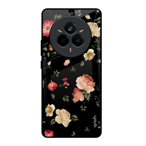 Black Spring Floral Glossy Case for Realme 14 Pro Plus 5G