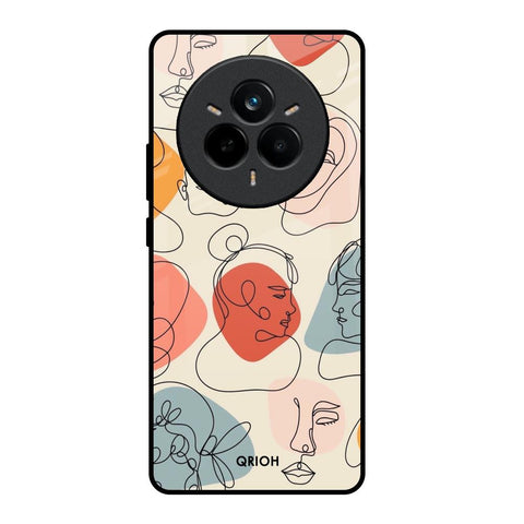 Abstract Faces Glossy Case for Realme 14 Pro Plus 5G