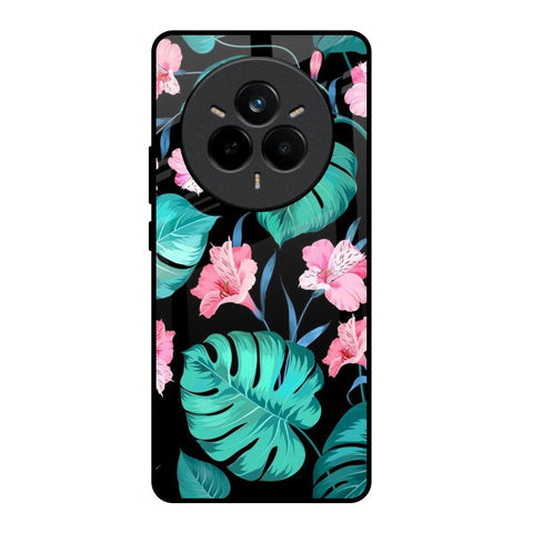 Tropical Leaves & Pink Flowers Glossy Case for Realme 14 Pro Plus 5G