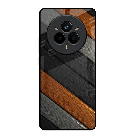 Tri Color Wood Glossy Case for Realme 14 Pro Plus 5G
