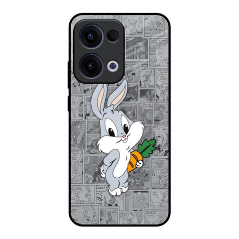 Cute Baby Bunny Glossy Case for Oppo Reno13 5G