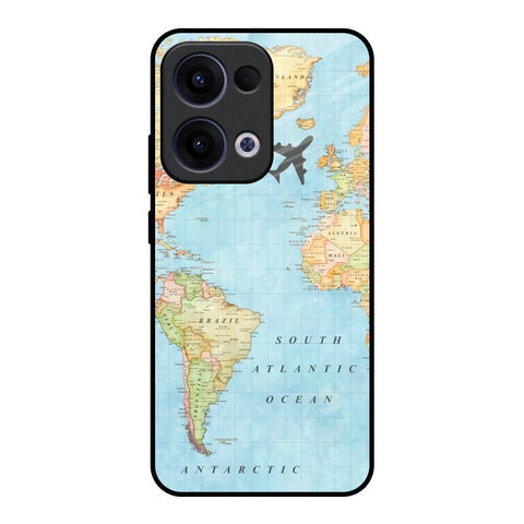 Travel Map Glossy Case for Oppo Reno13 5G