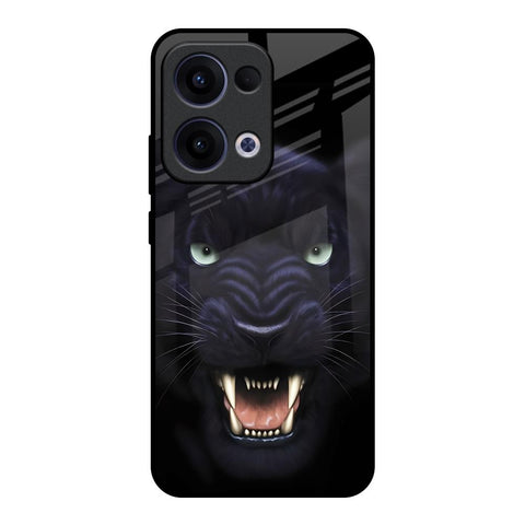 Angry Black Tiger Glossy Case for Oppo Reno13 5G