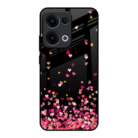 Heart Rain Fall Glossy Case For Oppo Reno13 5G
