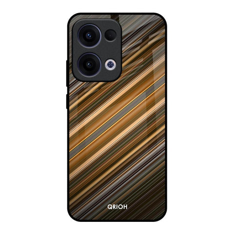 Diagonal Slash Pattern Glossy Case for Oppo Reno13 5G