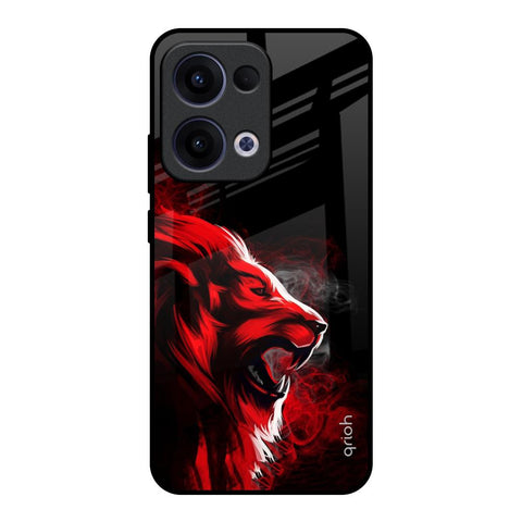 Red Angry Lion Glossy Case for Oppo Reno13 5G