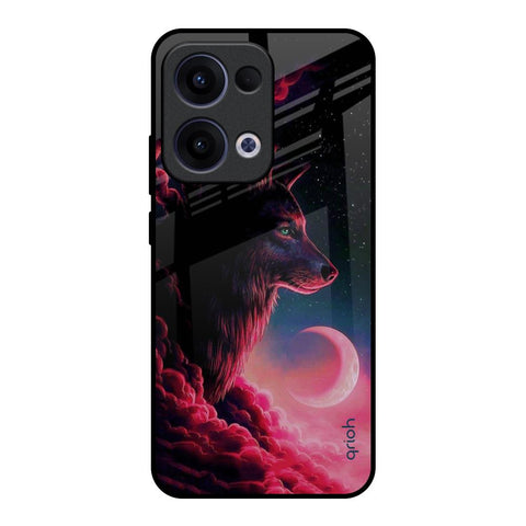 Moon Wolf Glossy Case for Oppo Reno13 5G