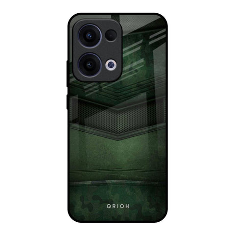 Green Leather Glossy Case for Oppo Reno13 5G
