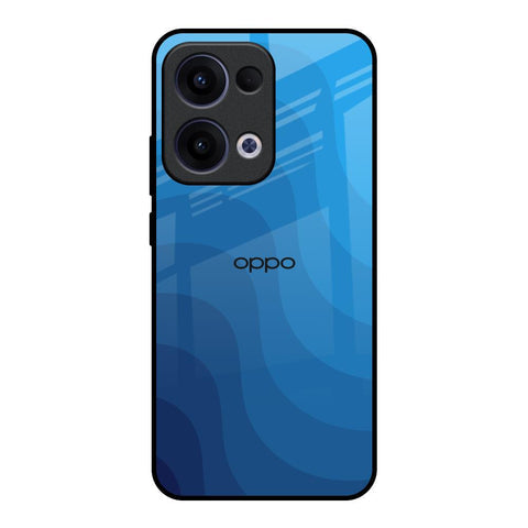 Blue Wave Abstract Glossy Case for Oppo Reno13 5G