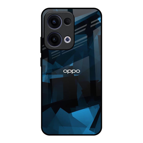 Polygonal Blue Box Glossy Case For Oppo Reno13 5G
