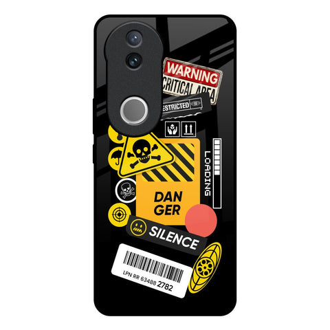 Danger Signs Glossy Case for Vivo V50 5G