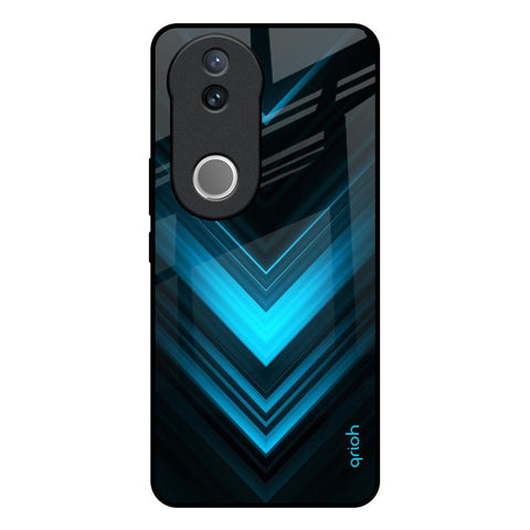 Vertical Blue Arrow Glossy Case For Vivo V50 5G