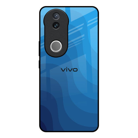 Blue Wave Abstract Glossy Case for Vivo V50 5G