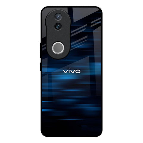 Blue Rough Abstract Glossy Case for Vivo V50 5G