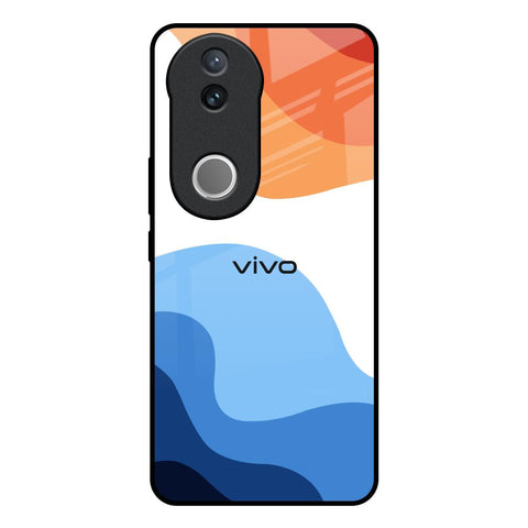 Wavy Color Pattern Glossy Case for Vivo V50 5G