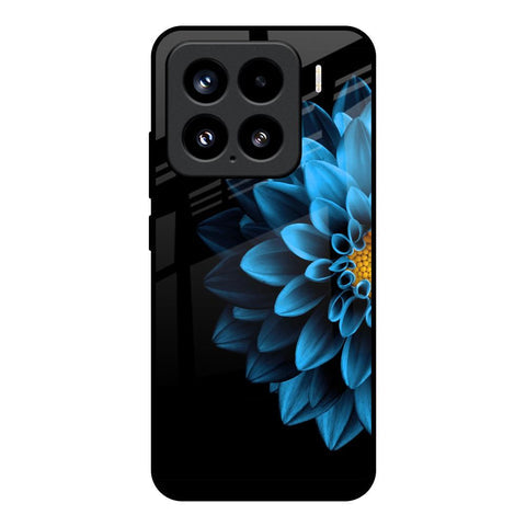 Half Blue Flower Glossy Case for Mi 15 5G