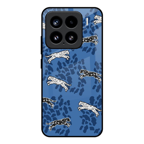 Blue Cheetah Glossy Case for Mi 15 5G