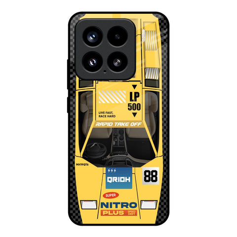 Yellow Racing Car Glossy Case for Mi 15 5G