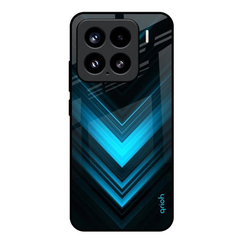 Vertical Blue Arrow Glossy Case For Mi 15 5G
