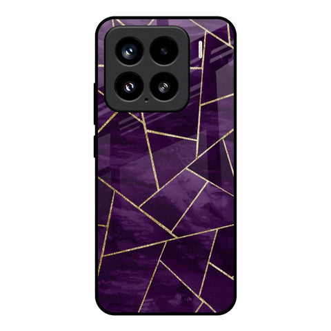 Geometric Purple Glossy Case For Mi 15 5G