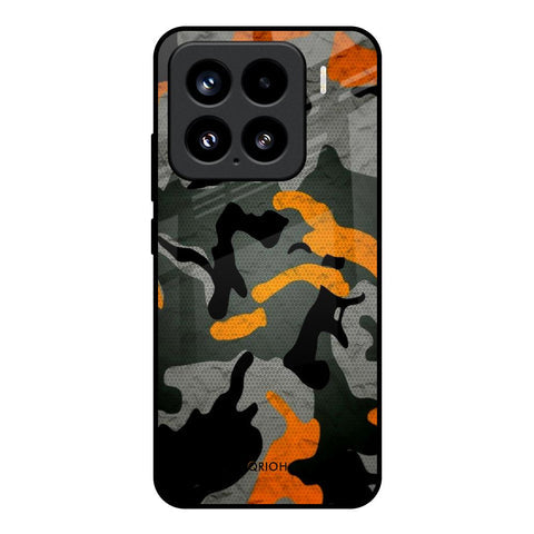 Camouflage Orange Glossy Case For Mi 15 5G