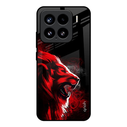 Red Angry Lion Glossy Case for Mi 15 5G
