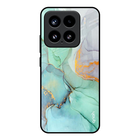 Green Marble Glossy Case for Mi 15 5G