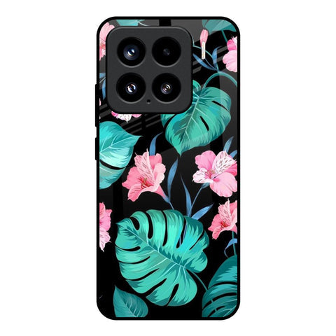 Tropical Leaves & Pink Flowers Glossy Case for Mi 15 5G