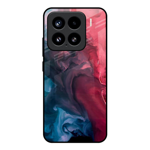 Blue & Red Smoke Glossy Case for Mi 15 5G