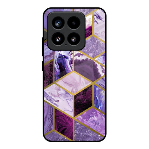 Purple Rhombus Marble Glossy Case for Mi 15 5G