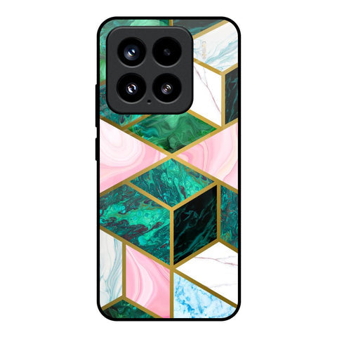 Seamless Green Marble Glossy Case for Mi 15 5G