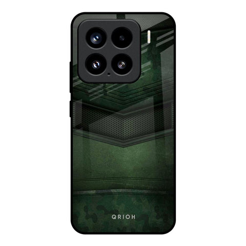 Green Leather Glossy Case for Mi 15 5G