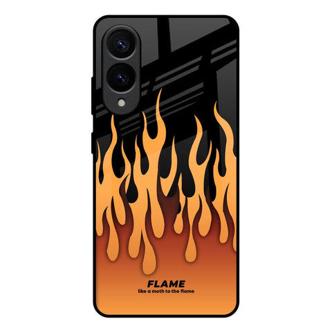 Fire Flame Glossy Case for Samsung Galaxy S25 Edge 5G
