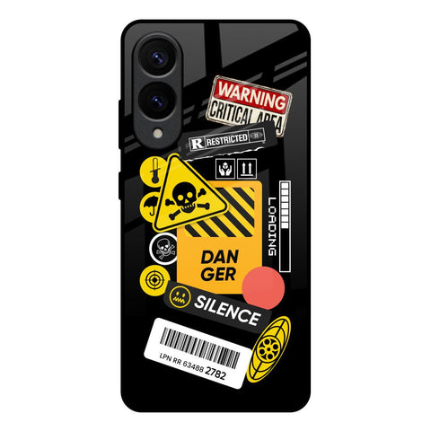 Danger Signs Glossy Case for Samsung Galaxy S25 Edge 5G