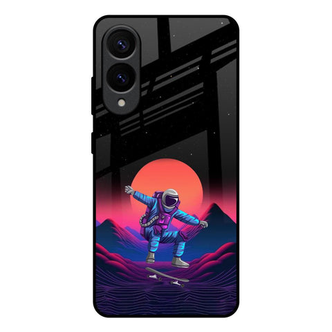 Retro Astronaut Glossy Case for Samsung Galaxy S25 Edge 5G