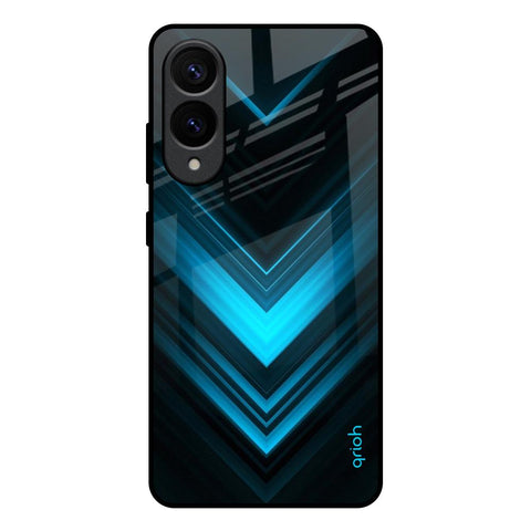 Vertical Blue Arrow Glossy Case For Samsung Galaxy S25 Edge 5G