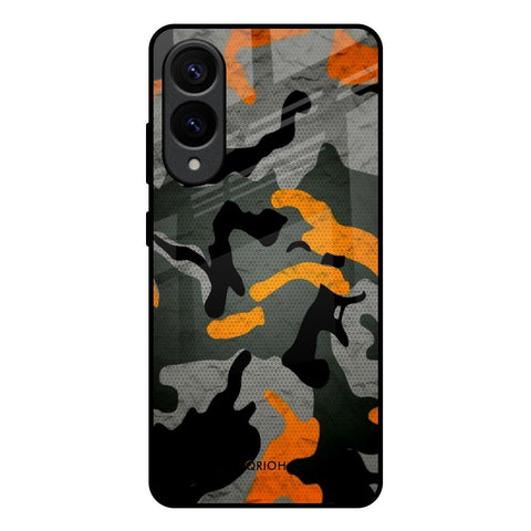 Camouflage Orange Glossy Case For Samsung Galaxy S25 Edge 5G