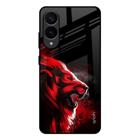 Red Angry Lion Glossy Case for Samsung Galaxy S25 Edge 5G
