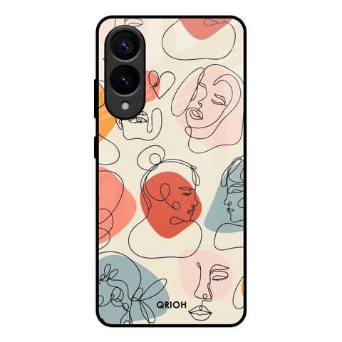 Abstract Faces Glossy Case for Samsung Galaxy S25 Edge 5G