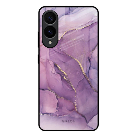 Purple Gold Marble Glossy Case for Samsung Galaxy S25 Edge 5G