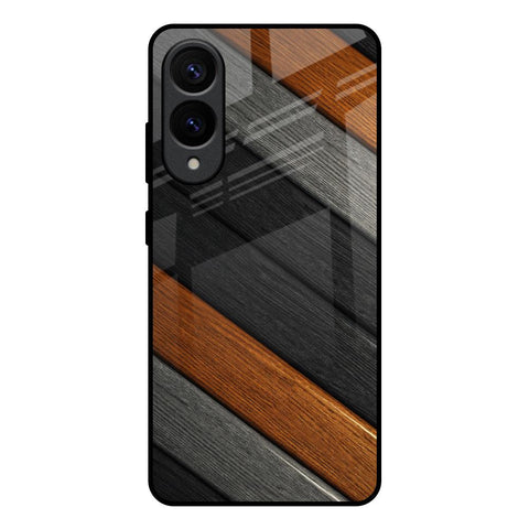 Tri Color Wood Glossy Case for Samsung Galaxy S25 Edge 5G